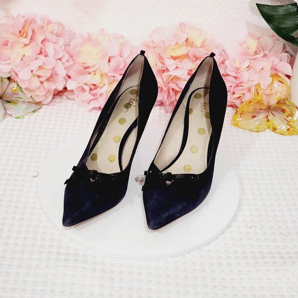 BODEN Navy Blue Classic Suede Pumps Size 10.5